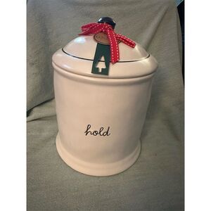 Rae Dunn Ivory Ceramic Canister with Lid Kitchen Storage